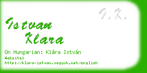 istvan klara business card