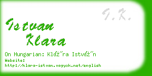 istvan klara business card